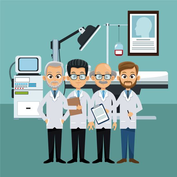 办公室的医疗团队合作图片下载