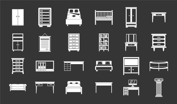 家具图标设置为灰色图片下载
