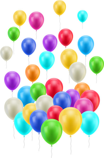 一群孤立的气球图片下载