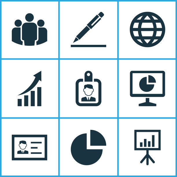 业务图标集标识的集合图片下载