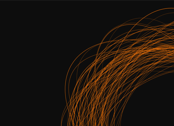 黑色背景上的细细的橙色线条图片下载