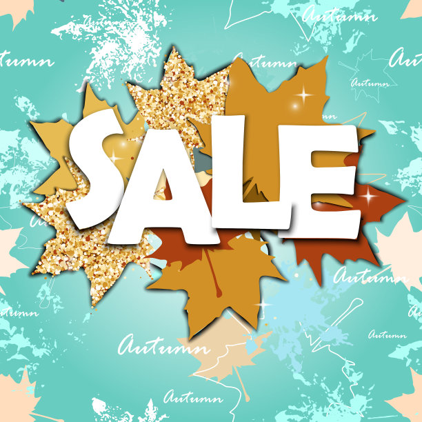 秋季销售背景图片下载