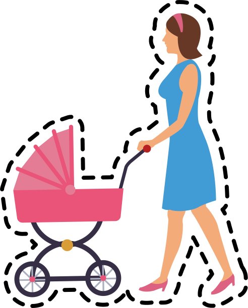 女人卡通图标图片下载