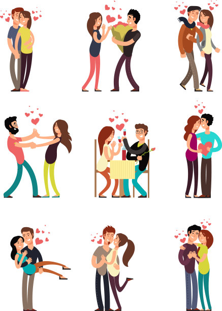 幸福家庭，情侣相爱，新人结婚图片下载