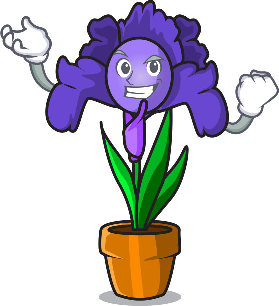 成功的鸢尾花人物卡通图片下载