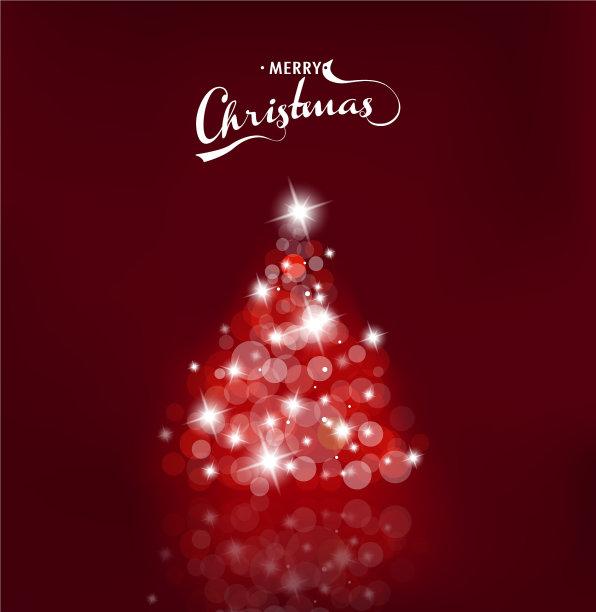 点亮圣诞树与许多透镜闪光图片下载