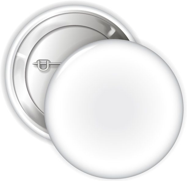 白色空白徽章别针胸针模型3d图片下载