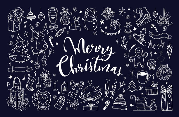 大集圣诞设计涂鸦元素与图片下载