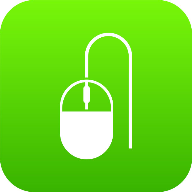 电脑鼠标图标数字绿色图片下载