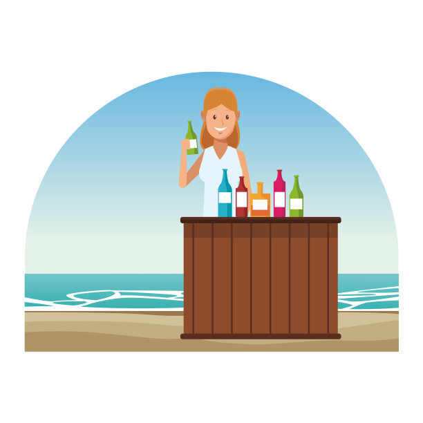 人们在海滩亭图片下载