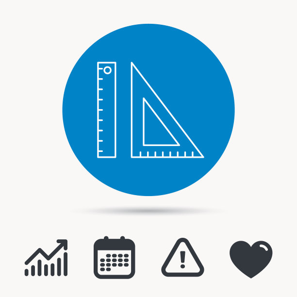 三角形标尺图标直边标志图片下载