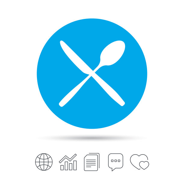 吃，标志，图标，餐具，符号，刀和勺子图片下载