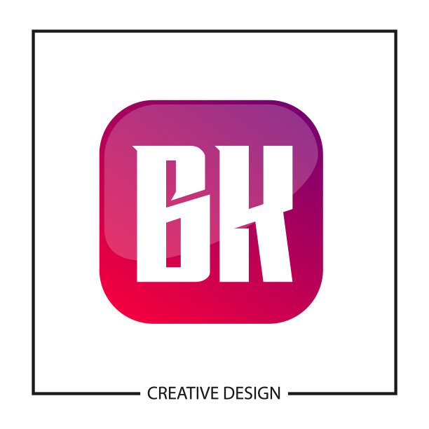 字母BK标志设计模板图片下载