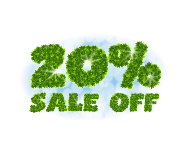 春季销售，字母和数字打八折图片下载