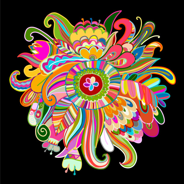 花卉背景草图为您的设计图片下载