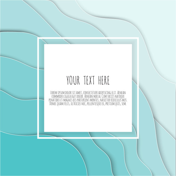 3d蓝色剪纸层背景设计图片下载