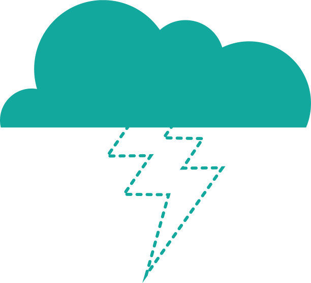 星点状云与雷电自然天气图片下载