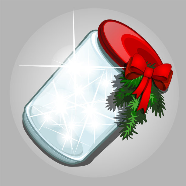 带有发光气体的透明玻璃罐图片下载