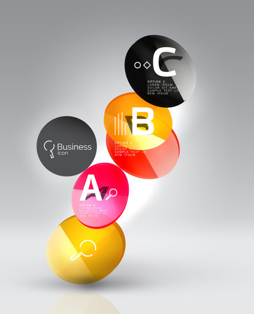 圆旗帜模板图片下载