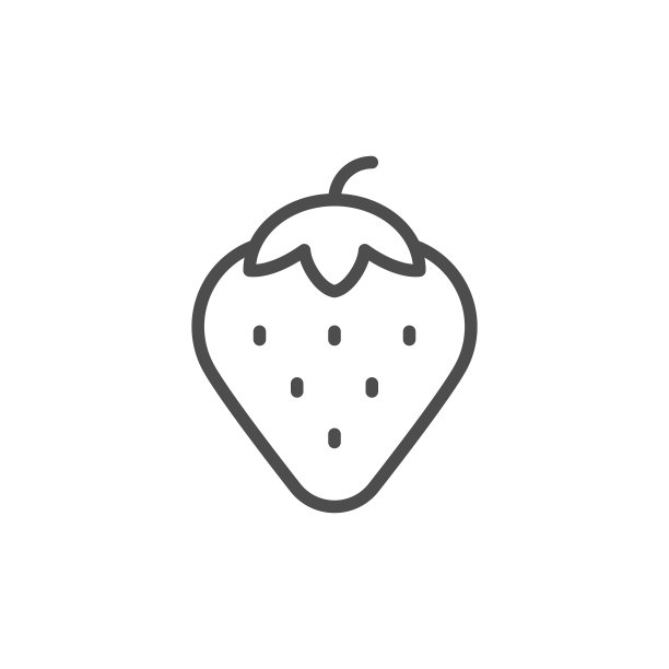 草莓线性图标图片下载