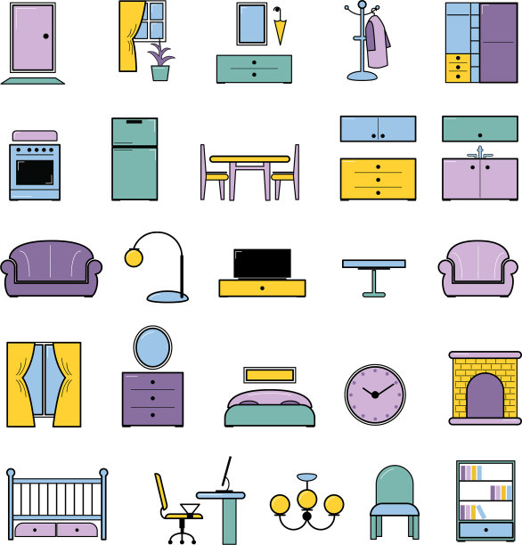 无缝图案家具图片下载