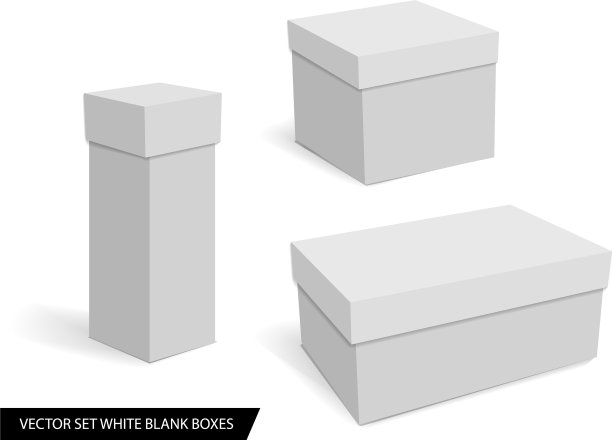收集各种白色空白盒子图片下载