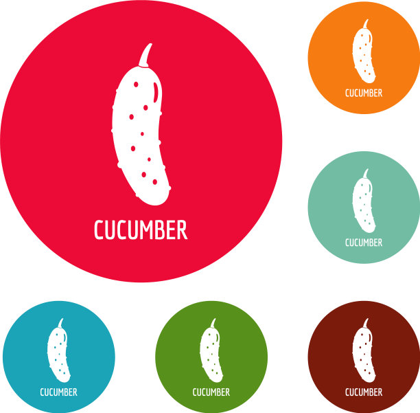 黄瓜图标圈集图片下载