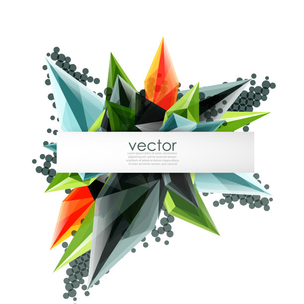 彩色盛开的水晶图片下载