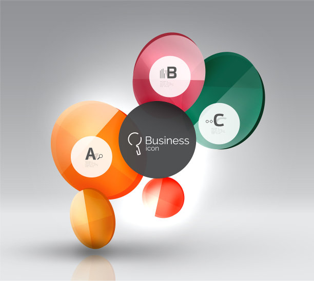 彩色光泽的圆形信息图图片下载