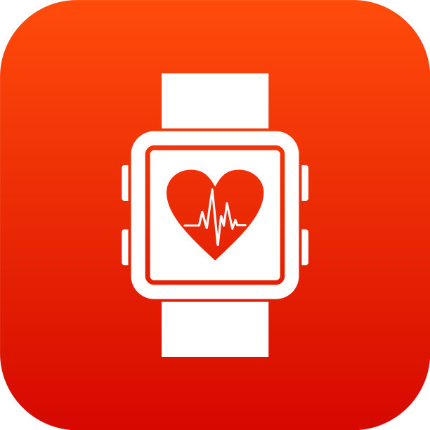 智能手表图标数字红色图片下载