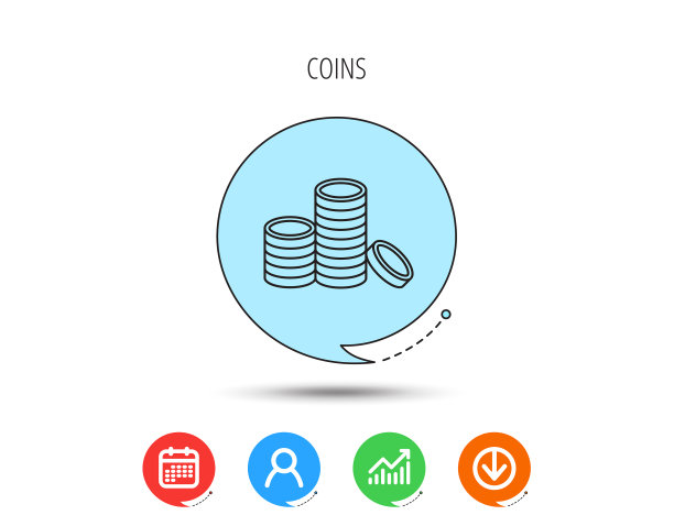 硬币图标现金货币符号图片下载