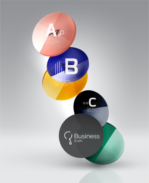 彩色光泽的圆形信息图图片下载