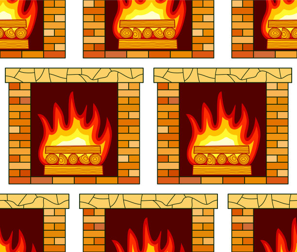 砖壁炉模式图片下载