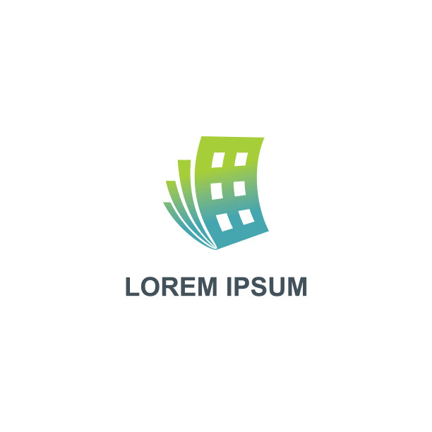 建筑抽象纸质logo图片下载