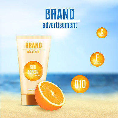 防晒化妆品设计图片下载