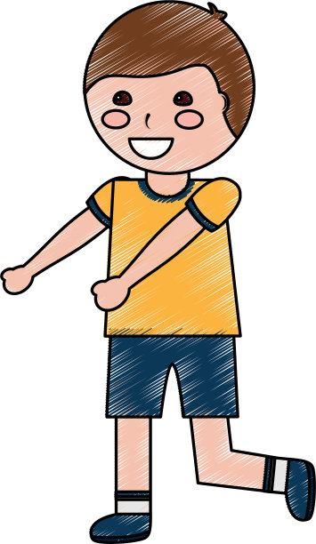 快乐的男孩，孩子的图标形象图片下载