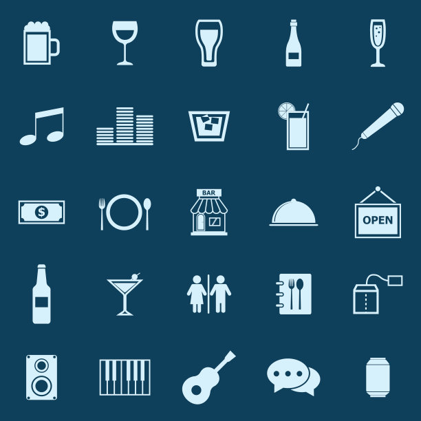 栏颜色图标上的蓝色背景图片下载