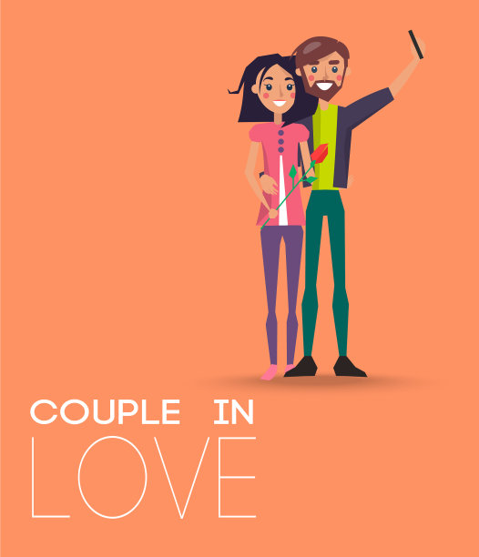 情侣在智能手机上自拍图片下载