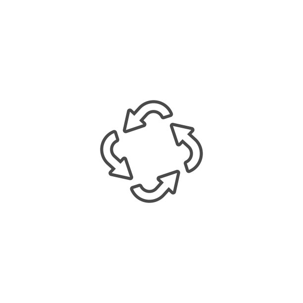 可回收生态细线图标图片下载