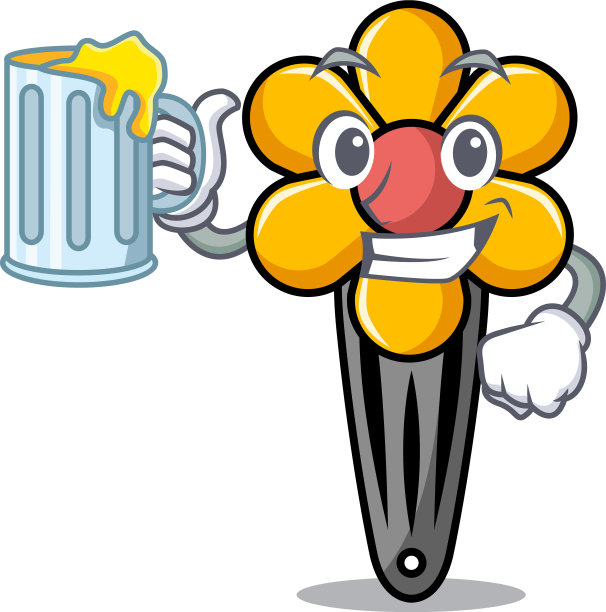 与果汁发夹吉祥物卡通图片下载