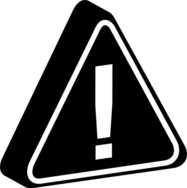 三角形警告信号图标图片下载