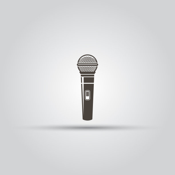 麦克风隔离黑色图标图片下载