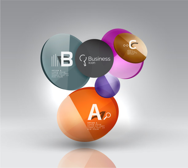 圆旗帜模板图片下载