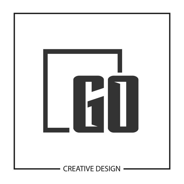 GO首字母标志设计模板图片下载