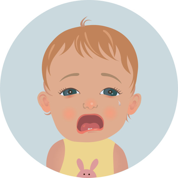 可爱的婴儿哭的表情符号，哭的孩子的表情符号图片下载