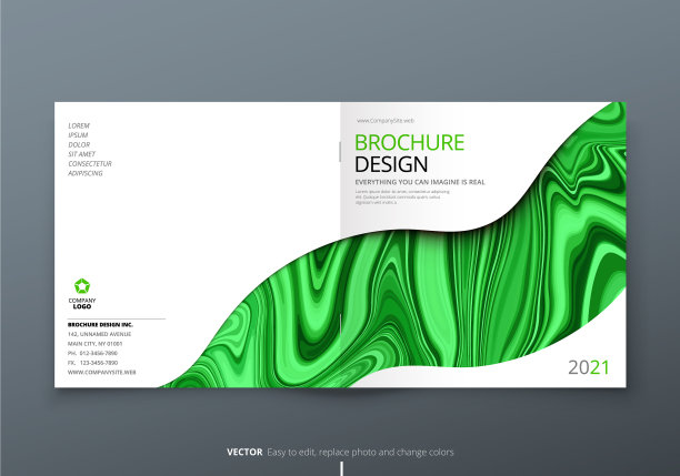 方形宣传册模板排版设计公司图片下载