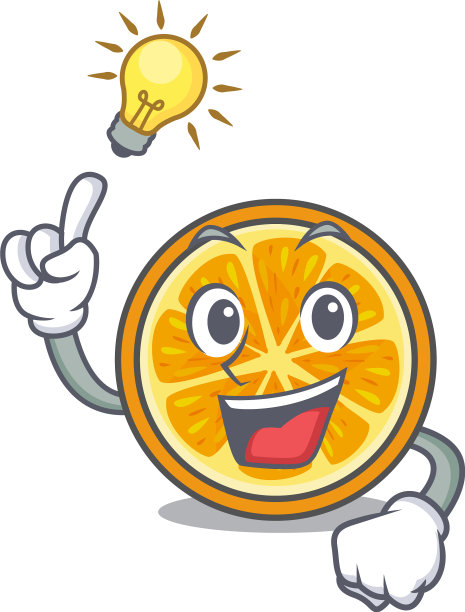 有没有想过橙色的吉祥物卡通风格图片下载