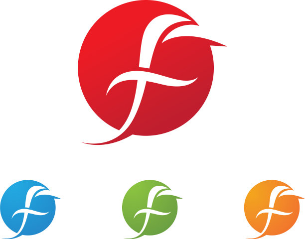 F字母标志和符号模板图标图片下载