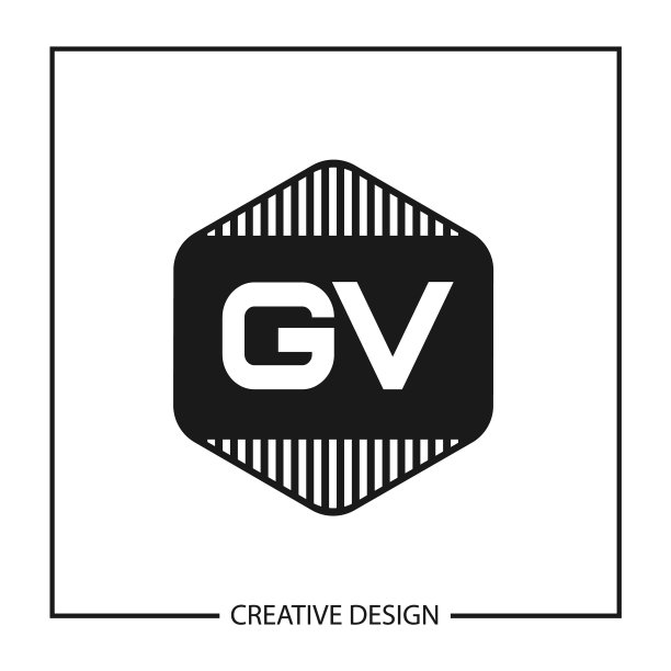 首字母GV logo设计模板图片下载