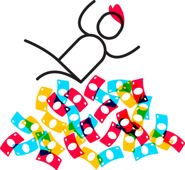 一个人泡在一堆钱里的生意图片下载